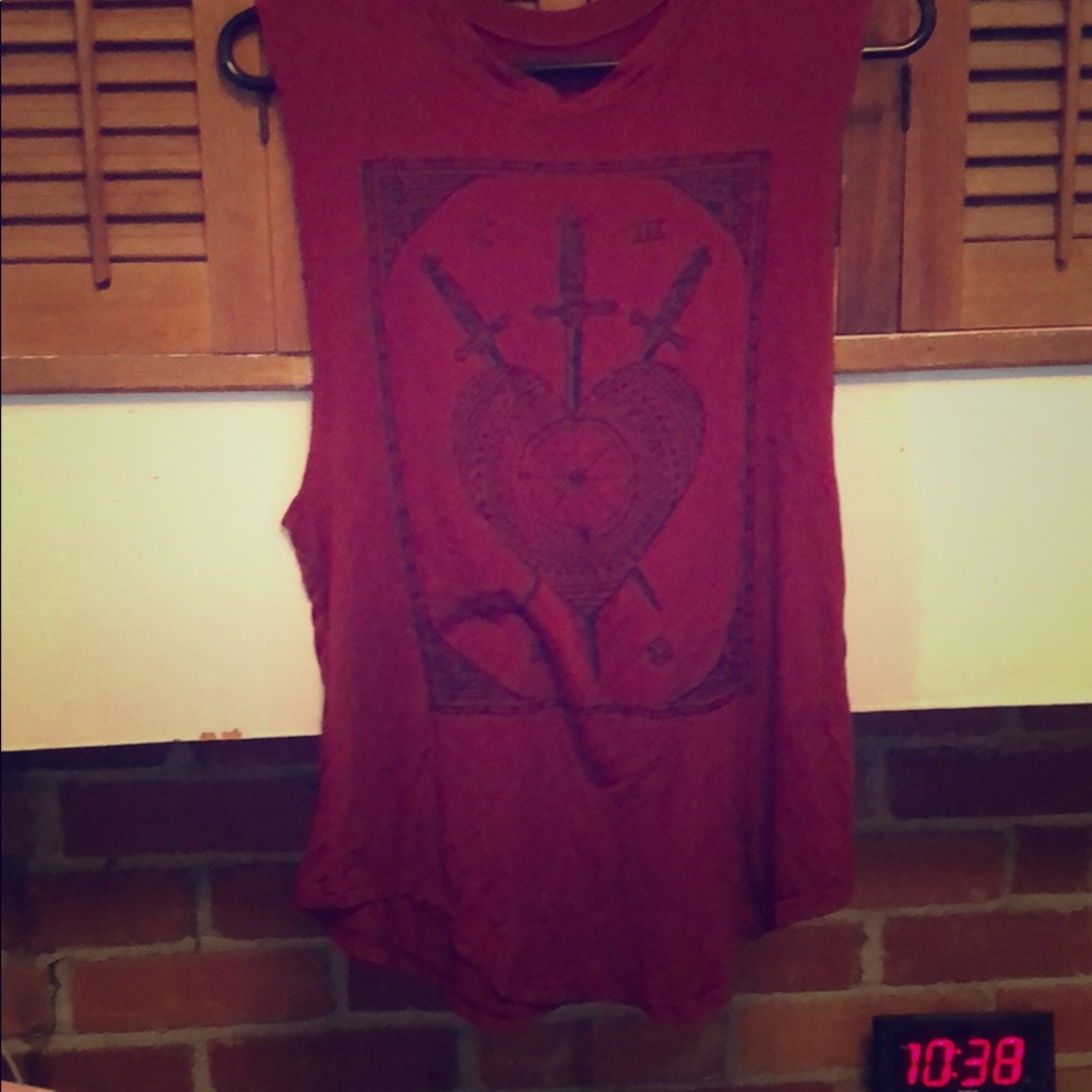 Tarot card muscle tee